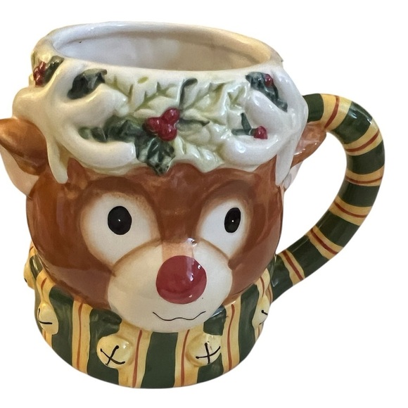 Susan Winget Certified International “Tis the Season”  holiday Reindeer Mug - Picture 1 of 5
